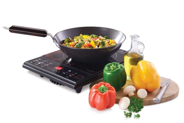 USHA IC 3616 Induction Cooktop  (Black, Push Button) - 1600W, BLACK, 1 year on product by brand